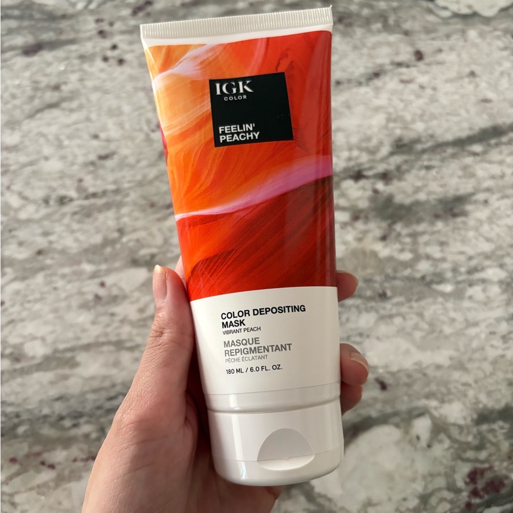 IGK Color Deposting Mask in Feelin’ Peachy (Vibrant Peach)